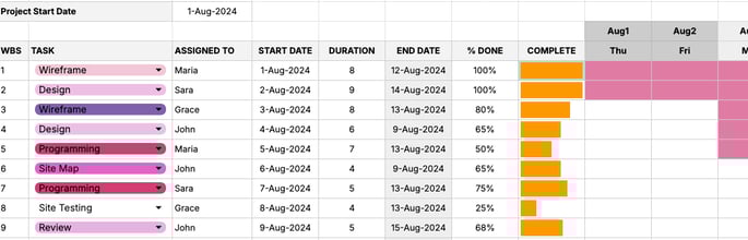 Marketing Calendar Template screenshot