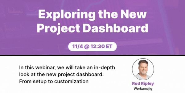 Exploring the new project dashboard