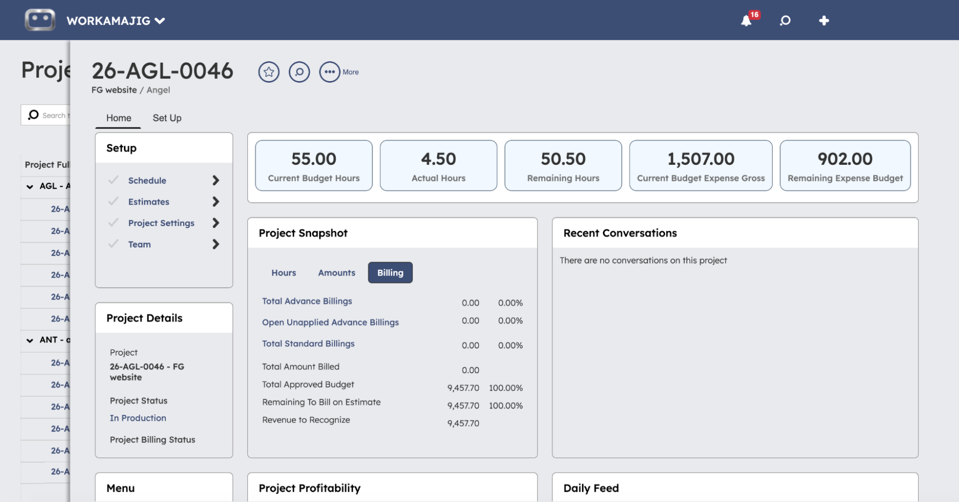 Project Expense Tracking Budget and Details