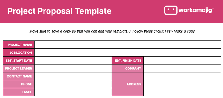 Project Proposal Template