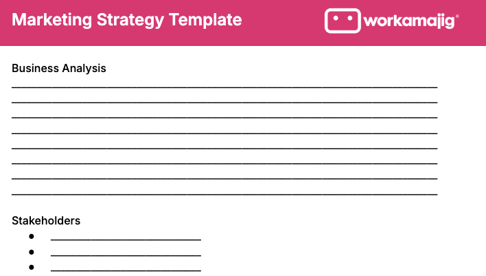 Marketing Strategy Template screenshot