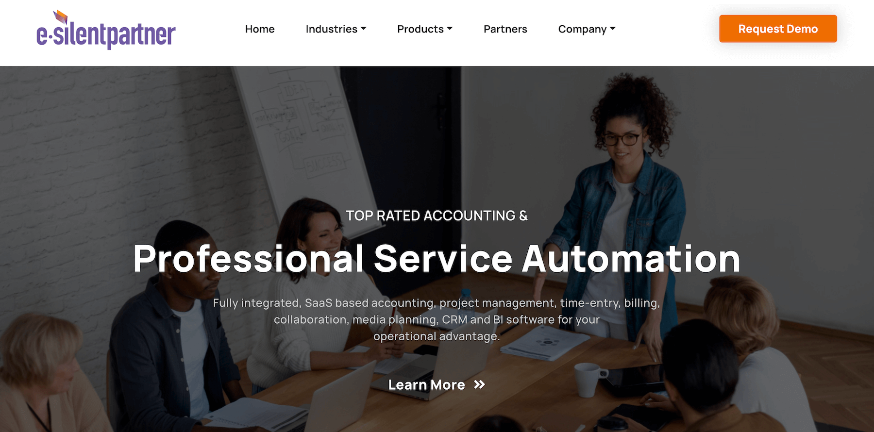 e-Silent Partner homepage: Professional Service Automation