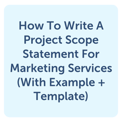 how to write project scope statement