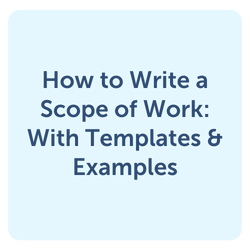 how to write scope of work with examples 