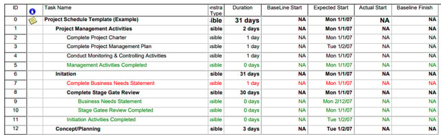 schedule