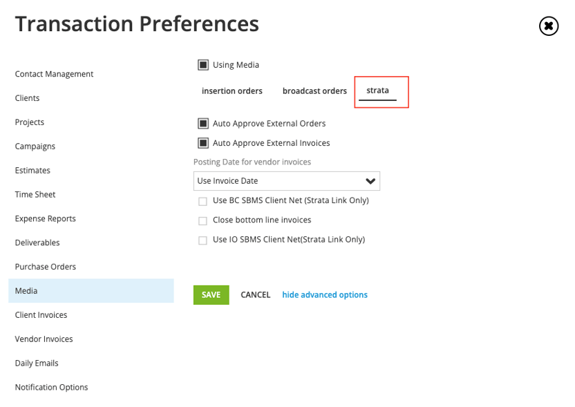 Transaction Preferences