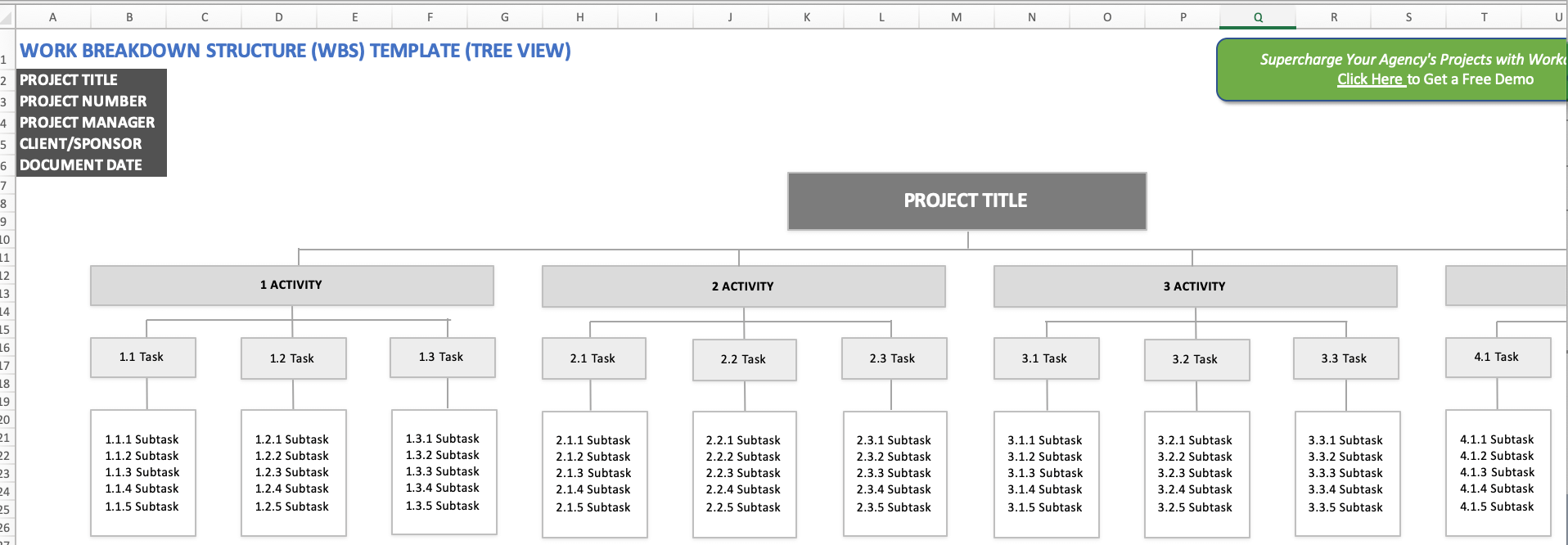 Wbs Chart Template