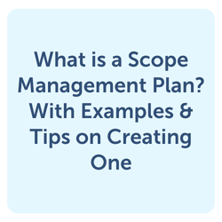 what is a scope mangement plan