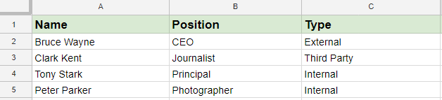 spreadsheet